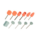 Maxbell Set of 11Pcs Abrasive Mounted Stone Heads Set Accessories ,1/8 inch Shank
