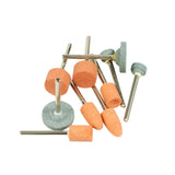 Maxbell Set of 11Pcs Abrasive Mounted Stone Heads Set Accessories ,1/8 inch Shank