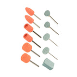 Maxbell Set of 11Pcs Abrasive Mounted Stone Heads Set Accessories ,1/8 inch Shank