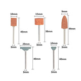 Maxbell Set of 11Pcs Abrasive Mounted Stone Heads Set Accessories ,1/8 inch Shank