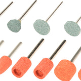 Maxbell Set of 11Pcs Abrasive Mounted Stone Heads Set Accessories ,1/8 inch Shank