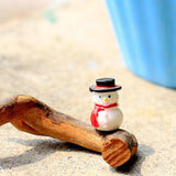 Maxbell 10Pcs Resin Miniatures Snowman Figurines Christmas Crafts Decoration