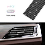 Maxbell 10 Pieces Air Vent Outlet Trim Portable for All Straight Vent Outlet Black