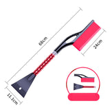 Maxbell Snow Brush & Snow Shovel Universal Aluminum for Car Windshield Garden Red