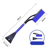 Maxbell Snow Brush & Snow Shovel Universal Aluminum for Car Windshield Garden Blue