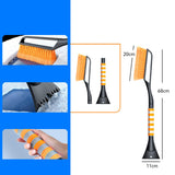 Maxbell Snow Removal Brush Tool Telescopic Aluminum Rod Handle for Windshield Orange