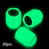 Maxbell 20 Pieces Fluorescent Car Tire Valve Stem Caps Luminous for Motorcycles