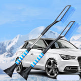 Maxbell Snow Removal Brush Tool Telescopic Aluminum Rod Handle for Windshield Blue
