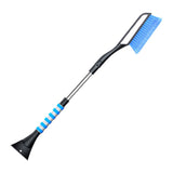 Maxbell Snow Removal Brush Tool Telescopic Aluminum Rod Handle for Windshield Blue