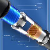 Maxbell Snow Removal Brush Tool Telescopic Aluminum Rod Handle for Windshield Blue