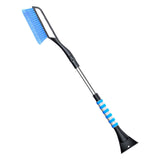 Maxbell Snow Removal Brush Tool Telescopic Aluminum Rod Handle for Windshield Blue