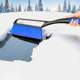 Maxbell Snow Removal Brush Tool Telescopic Aluminum Rod Handle for Windshield Blue