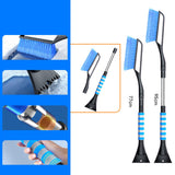 Maxbell Snow Removal Brush Tool Telescopic Aluminum Rod Handle for Windshield Blue