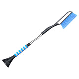 Maxbell Snow Removal Brush Tool Telescopic Aluminum Rod Handle for Windshield Blue
