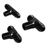 Maxbell AN3 Male to 1/8inch NPT Black Alloy Premium Durable Replaces 45mm