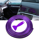 Maxbell Universal Car Interior Strips Trim for Air Conditioner Vent Outlet Purple 3Meter