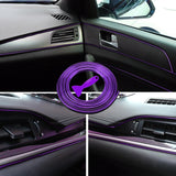 Maxbell Universal Car Interior Strips Trim for Air Conditioner Vent Outlet Purple 3Meter
