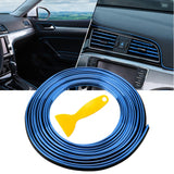 Maxbell Universal Car Interior Strips Trim for Air Conditioner Vent Outlet Blue 3Meter