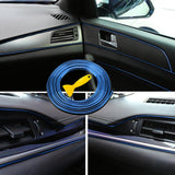 Maxbell Universal Car Interior Strips Trim for Air Conditioner Vent Outlet Blue 3Meter