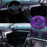 Maxbell Universal Car Interior Strips Trim for Air Conditioner Vent Outlet Purple 5Meter