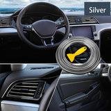 Maxbell Universal Car Interior Strips Trim for Air Conditioner Vent Outlet Silver 3Meter