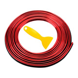 Maxbell Car Interior Moulding Strips Trim with Installing Tool 10M for Door Red