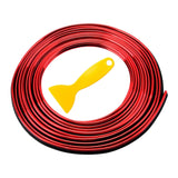 Maxbell Car Interior Moulding Strips Trim with Installing Tool 10M for Door Red