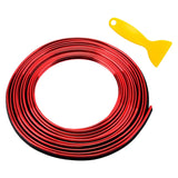 Maxbell Car Interior Moulding Strips Trim with Installing Tool 10M for Door Red
