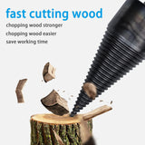 Maxbell Wood Splitter Screw Splitting Cone Driver with Round + Hex + Square Shank