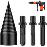 Maxbell Wood Splitter Screw Splitting Cone Driver with Round + Hex + Square Shank