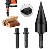 Maxbell Wood Splitter Screw Splitting Cone Driver with Round + Hex + Square Shank