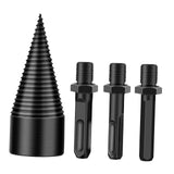 Maxbell Wood Splitter Screw Splitting Cone Driver with Round + Hex + Square Shank