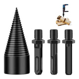 Maxbell Wood Splitter Screw Splitting Cone Driver with Round + Hex + Square Shank