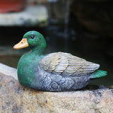Maxbell Lifelike Floating Duck Statue Figurines Ornament for Garden Barns Decoration