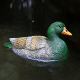 Maxbell Lifelike Floating Duck Statue Figurines Ornament for Garden Barns Decoration