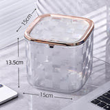 Maxbell Mini Trash Bin Multifunctional Household for Indoor Cars Bedside Table Clear Large