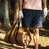 Maxbell Firewood Carrier Log Tote with Handles Carrying for Camping Indoor