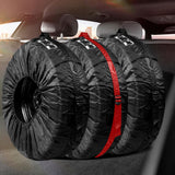 Maxbell Tire Covers Accessories Dustproof Portable Waterproof for Trailer Red Large