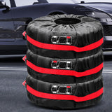 Maxbell Tire Covers Accessories Dustproof Portable Waterproof for Trailer Red Large