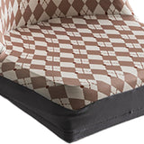 Maxbell Stretch Seat Slipcovers Decorative Washable for Banquet Dining Room Brown