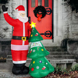 Maxbell Inflator Outdoor Yard Decorations Santa Figure for Indoor Patio
