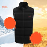 Maxbell Heating Vest Warmer Winter Washable Heated Vest for Camping Riding Outdoor Black XL