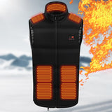 Maxbell Heating Vest Warmer Winter Washable Heated Vest for Camping Riding Outdoor Black XL