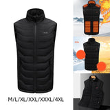 Maxbell Heating Vest Warmer Winter Washable Heated Vest for Camping Riding Outdoor Black Medium