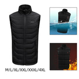 Maxbell Heating Vest Warmer Winter Washable Heated Vest for Camping Riding Outdoor Black Medium