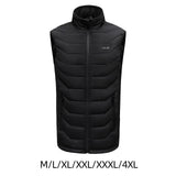 Maxbell Heating Vest Warmer Winter Washable Heated Vest for Camping Riding Outdoor Black Medium