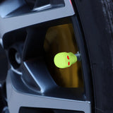 Maxbell Car Tire Valve Caps Night Glow Car Accessories for Trucks Bike Suvs Yellow