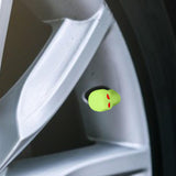 Maxbell Car Tire Valve Caps Night Glow Car Accessories for Trucks Bike Suvs Yellow