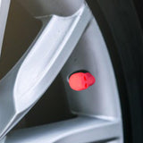 Maxbell Car Tire Valve Caps Night Glow Car Accessories for Trucks Bike Suvs  Red