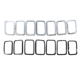 Maxbell 7Pcs Grille Decor Ring Set 68227779AA Decor Cover for Cherokee Electroplating Frame